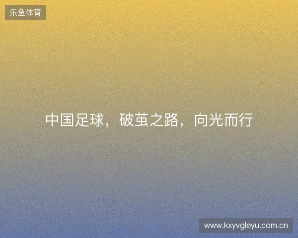 中国足球，破茧之路，向光而行